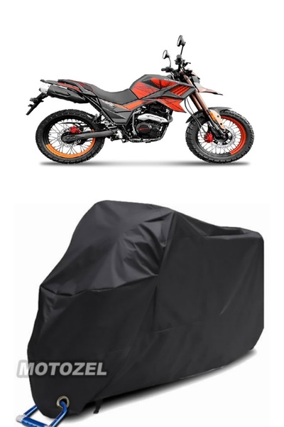 MotoZEL يوكي تيكين 125 قفل متوافق مع القماش المشمع الأسود للدراجات النارية مق...