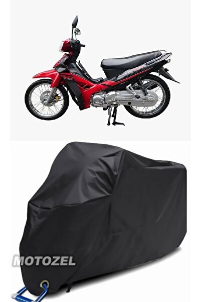 MotoZEL قماش دراجة نارية أسود متوافق مع قفل Angel 50 من Steel Motor مقاوم للماء