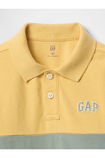 GAP تي شيرت بيبي بوي جاب كولوربلوك بياقة بولو