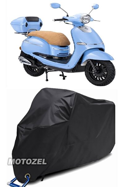 MotoZEL قماش القنب الأسود المتوافق مع قفل Visal 125 من Kanuni مقاوم للماء