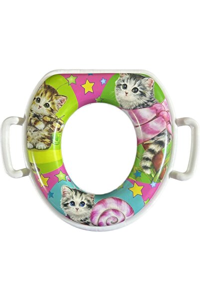 avrabest Tuvalet Alıştırıcı - Mini Klozet Adaptörü Extra Süngerli Renkli Kedi...