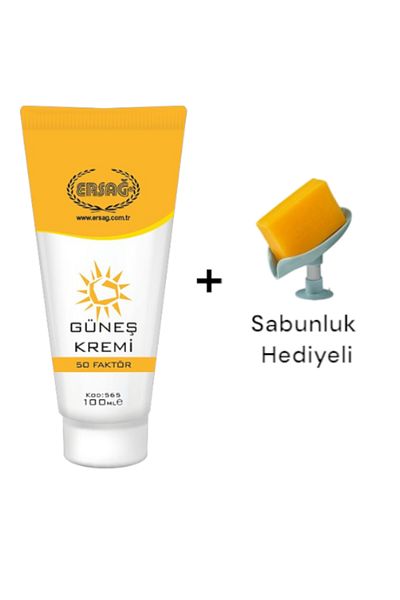 Ersağ Sun Cream 50 Factor 100 ml + (Soap Dispenser Gift) 565-03