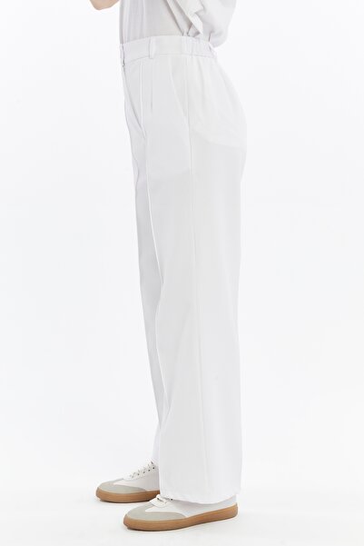 ilmek Жіночі подвійні крепові штани-палаццо з кишенями та деталями швів