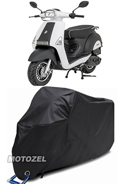 MotoZEL قماش القنب الأسود المتوافق مع قفل Mondial 50 Revival مقاوم للماء