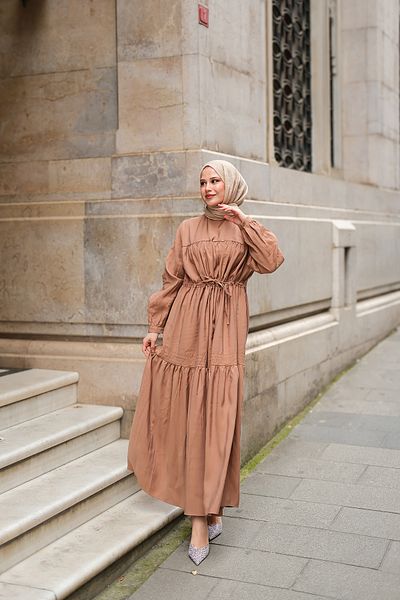LOCCO Γυναικεία Ρόμπα Φόρεμα Mink