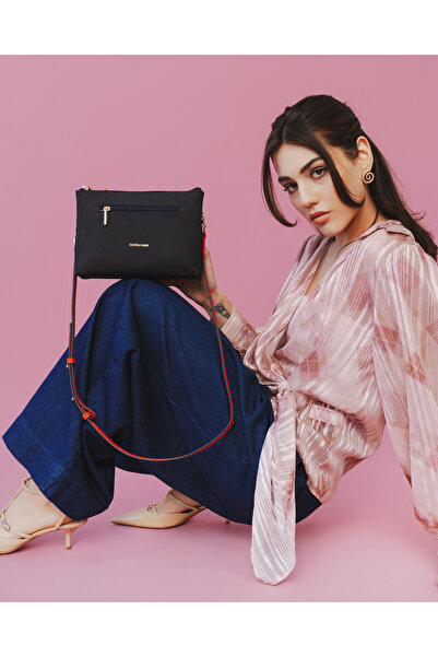 U.S. Polo Assn. Navy Blue-Red Women's Messenger Bag Us25253