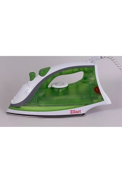 Zilan Home ZILAN ZLN-8410 stainless steel soleplate iron, White/Green 1600W,