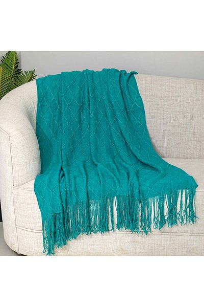 Alhabib bedding Dan Shawl Light Blanket Dark Green 130 x 170 cm