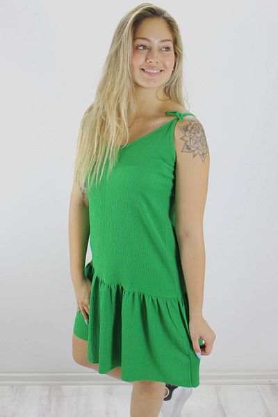 Lukas Rochie Crinkle cu bretele din frânghie verde - 1456.65
