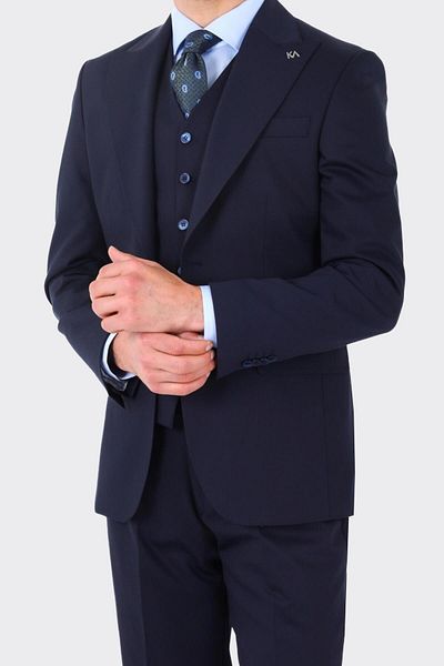 Kadir Büyükkaya Men's Viscose Fabric Vest Suit-Kaw1000S