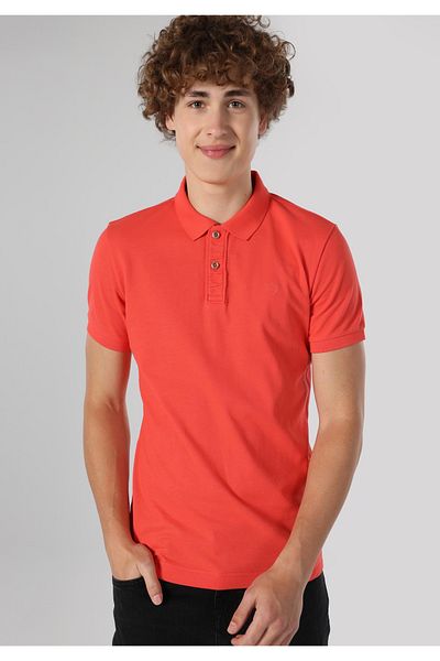 Colin's Slim Fit Polo Gât Polo roz pentru bărbați cu mânecă scurtă