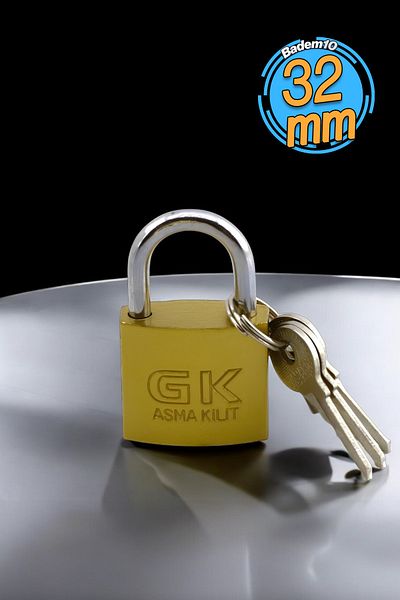 Badem10 Yellow 32 mm Padlock Keyed Ring Door Crate Box Tosba Lock