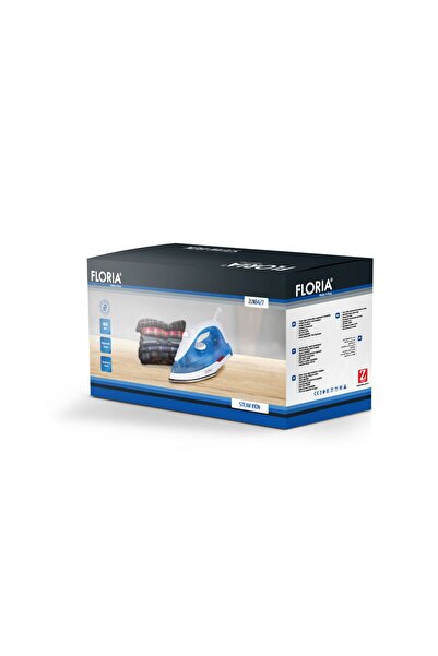 Floria Σίδερο ZLN9686, 1600W, χωρητικότητα 180ml, ρυθμιζόμενη θερμοκρασία, πλάκα από ανοξείδωτο ατσάλι