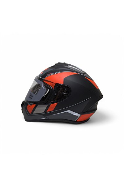 RS2 Kapalı Kask (SİYAH/TURUNCU/GRİ) #rs320 32011/7