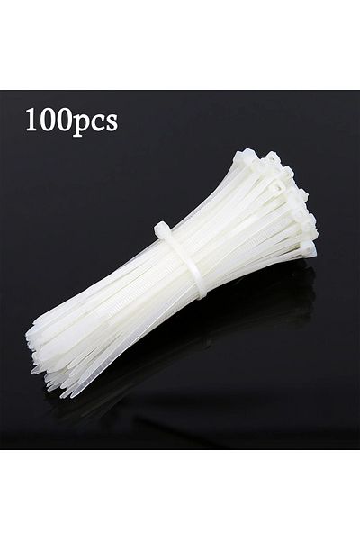 Generic 100pcs Black Nylon Cable Ties 368mm x 4.8mm