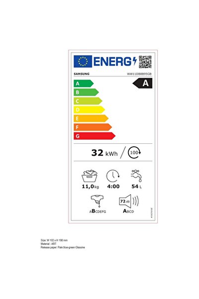 Samsung WW11DB8B95GBAH 1400 Devir 11 kg Çamaşır Makinesi