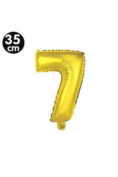 Parti Dükkanım 7 Number Gold 35 cm Foil Balloon