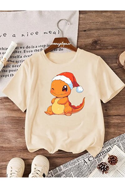 H&GHAMLEGİYİM تي شيرت Charmander مطبوع للأطفال مقاس كبير