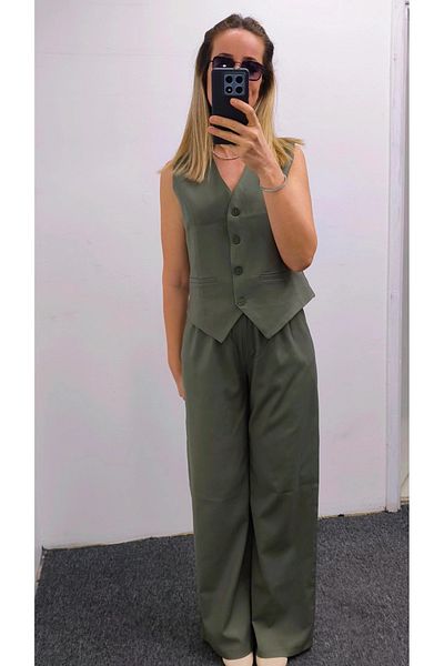 HSNGIYIM Bezayaği Vest Pants Set