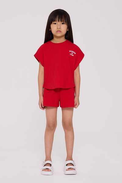 Tyess Basic Girl's Red Suits and Sets