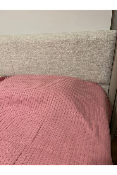 evimrenk Dusty Rose Knitted Textured Pique Single 100% Natural Cotton - 160 X 235