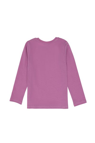 U.S. Polo Assn. Girls Fuchsia Crew Neck Embroidery Logo Plain Long Sleeve T-Shirt 50313123-Vr023