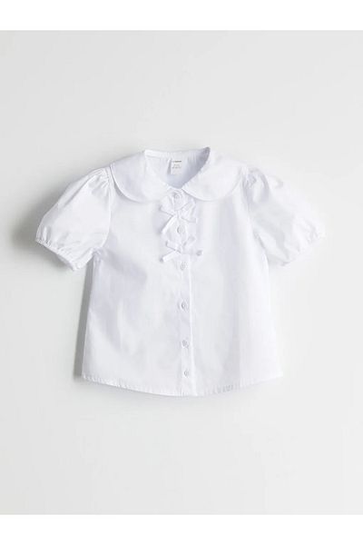 LC Waikiki Girl's Shirt with Pink Ribbon Detail