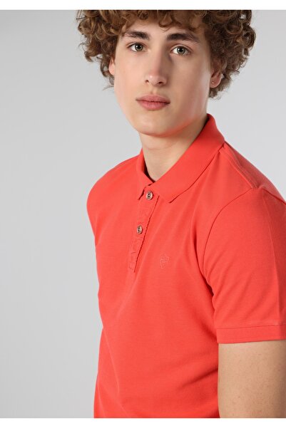 Colin's Тонкий облягаючий комір поло прямий чоловічий рожевий з коротким рукавом Tisort