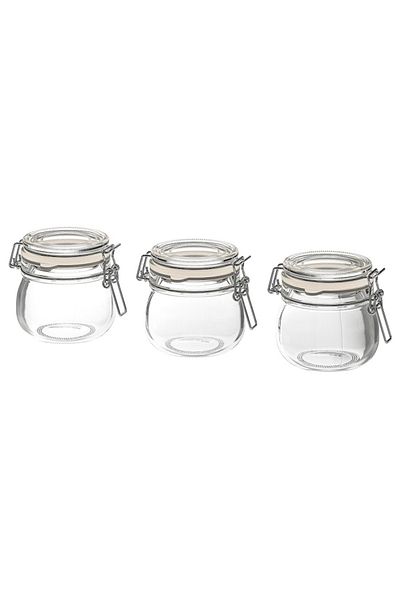IKEA KORKEN Jar with Lid, Clear Glass – Airtight Storage Jar for Food, Spices, and Home Organization