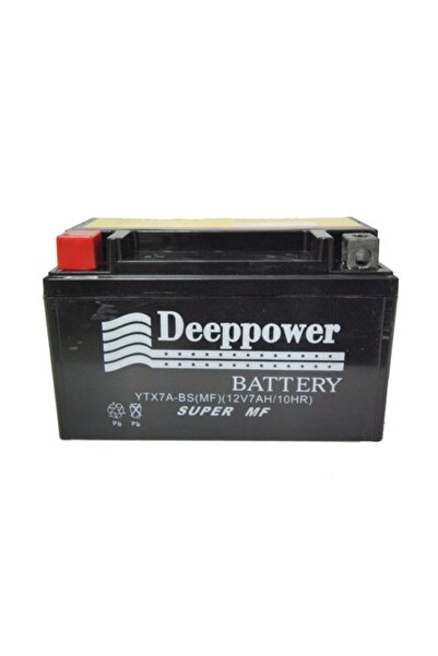 DEEPPOWER YTX7A BS (12V 7AH/10HR) SCOOTER MOTOSİKLET  AKÜSÜ