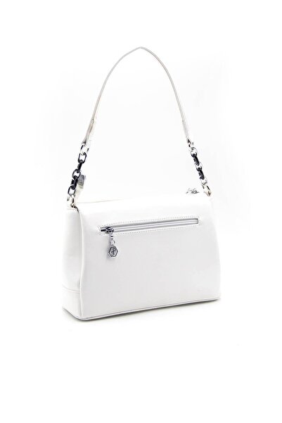 Silver Polo Silver & Polo White - Geantă de damă Sp910 albă