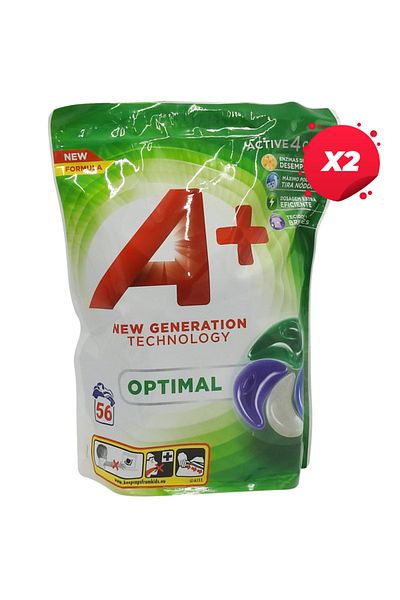 A Detergent X2 - A  DETERGENT CAPSULES 56 PIECES OPTIMAL