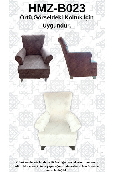 Akbal Home İtalyan Nubuk HMZ-B023 Kalıp Berjer Koltuk Örtüsü