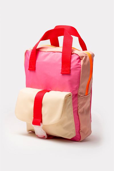 ICONE BAG Icone Bag for Girl - Double Color, Lock Detail, Hand and Shoulder Portable Small Backpack