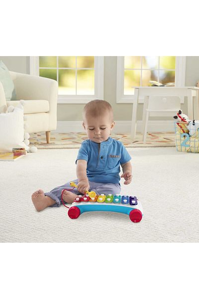 FISHER PRICE Fisher-Price Classic Xylophone, Toddler Musical Instrument Pull Toy