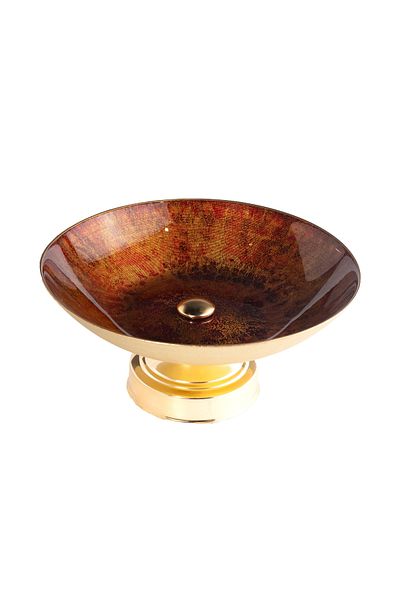 casa rosa Glass dessert plate with base 40 cm