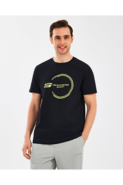 SKECHERS M Lightweight Graphic Tee T-Shirt Men Black Tshirt S2510161-001