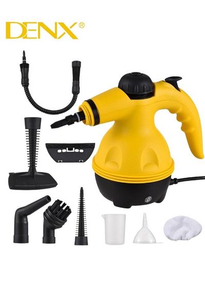 Denx Portable Handheld Steam Cleaner 1200w Multifunctional High Temperature With 9 Pieces Dx2596