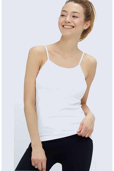 Elite Life At-01-846 Women's Seamless Non-Trace Thin Strap Long Undershirt