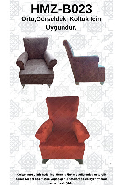 Akbal Home İtalyan Nubuk HMZ-B023 Kalıp Berjer Koltuk Örtüsü