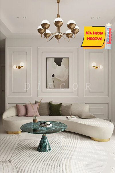 DİECOR Boyanabilir Dekoratif Özel Hazır Kesim 4 cm ve 2.5 cm Duvar Çıtası
