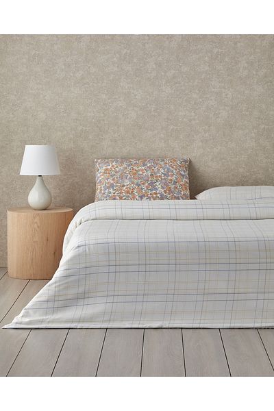 English Home Promise Of Spring Easy-Iron Σετ Παπλωματοθήκη Μονή 160x220 cm Πορτοκαλί