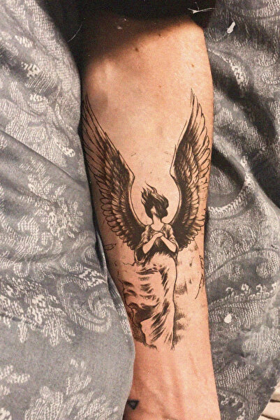 Miyoste Gerçek Dövme Görünümlü Özgürlük Kadını Melek 3 Boyutlu Tattoo Geçici ...