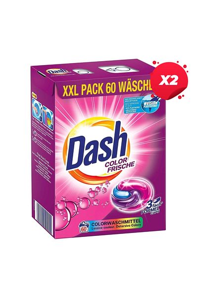 Dash X2 - DASH DETERGENT CAPSULE 60PCS COLOR FRESH