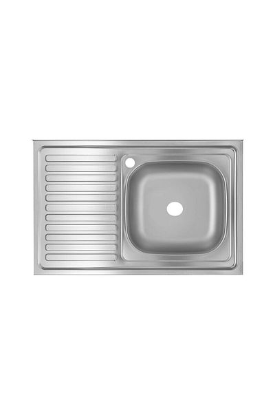 Freddo Chiuveta Bucatarie Sn7001d/q90, Pentru Masca, Finisaj Anticalcar, Cuva Dreapta, 80x50cm, Inox