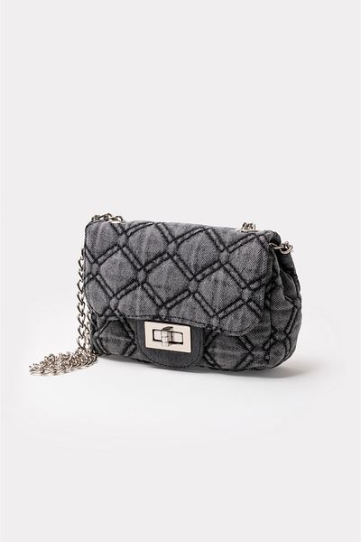 ICONE BAG Geantă matlasată pentru femei - Geantă de zi cu zi cu cusături și curea cu lanț
