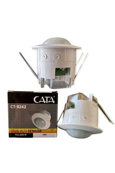 Cata Ct-9242 مستشعر كشف الحركة المدمج بزاوية 360 درجة 600 وات