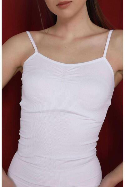 Elite Life 848 Women's Seamless Ribbed Slim Strap Undershirt