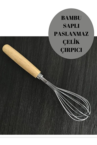 Hilamingo Home Bambu Saplı Paslanmaz Çelik Tel Çırpıcı 29cm