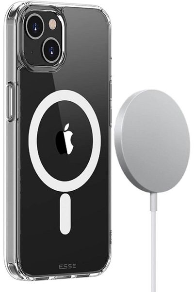 Esse حافظة AIRE الشفافة بتقنية Microdot المضادة للاصفرار متوافقة مع هاتف Magsafe iPhone 14 Plus
